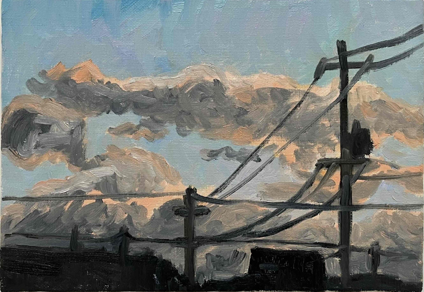 原画・油彩「近所の風景1」絵画・サムホール(16×23㎝)アート・キャンバス - FROM ARTIST