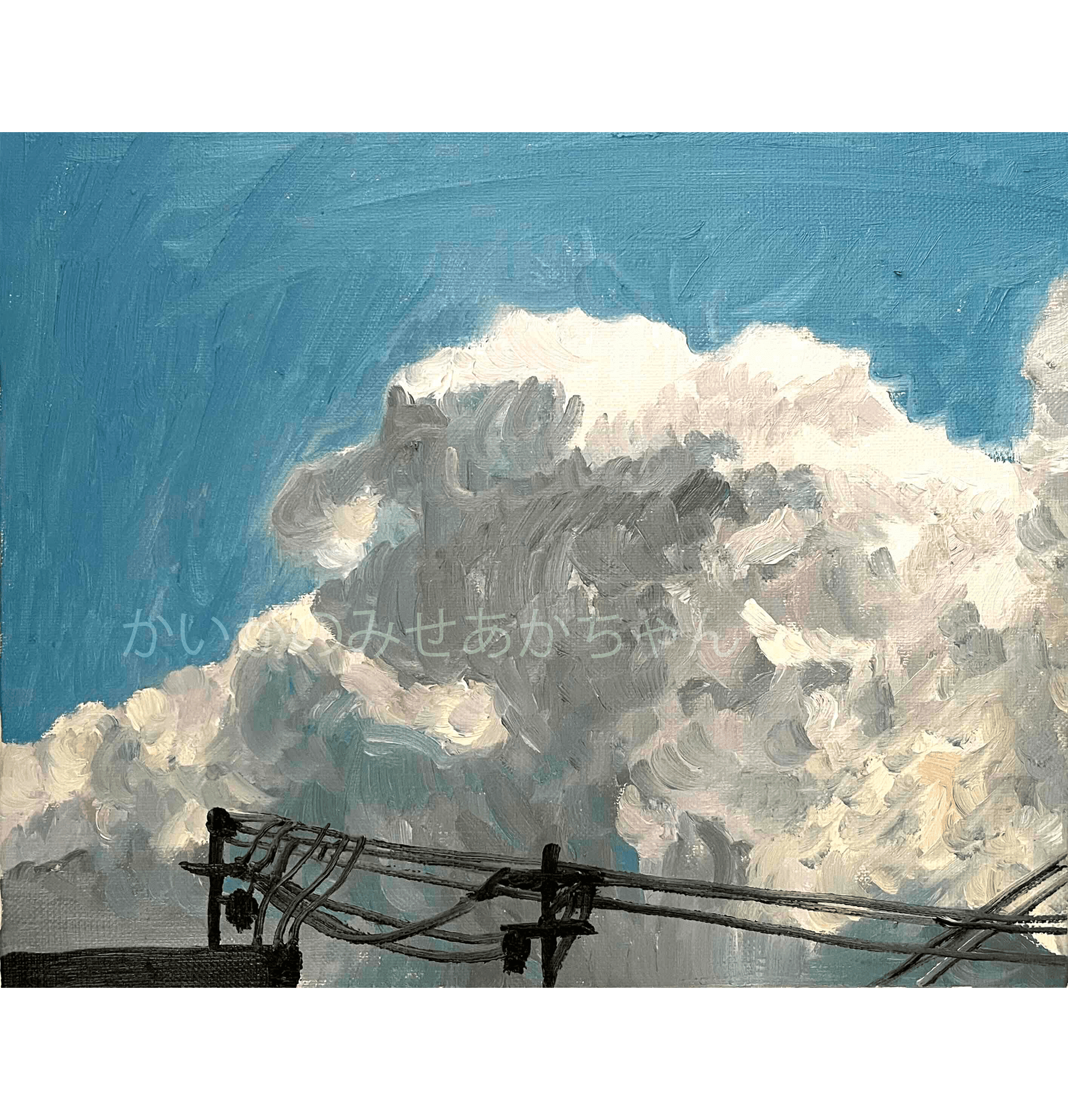 原画・油彩「近所の風景 その2」絵画 ・F3（22×27㎝ ）アート