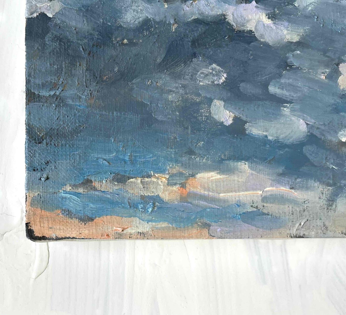原画 油彩「朝空 20260710」絵画・サムホールサイズ (16×23㎝)アート・キャンバス - FROM ARTIST