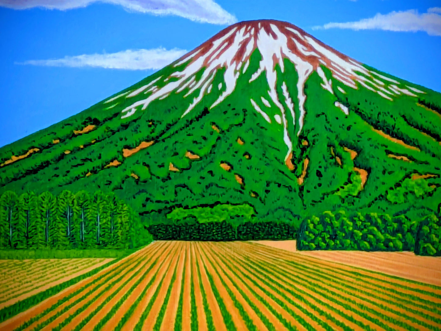 早春の羊蹄山