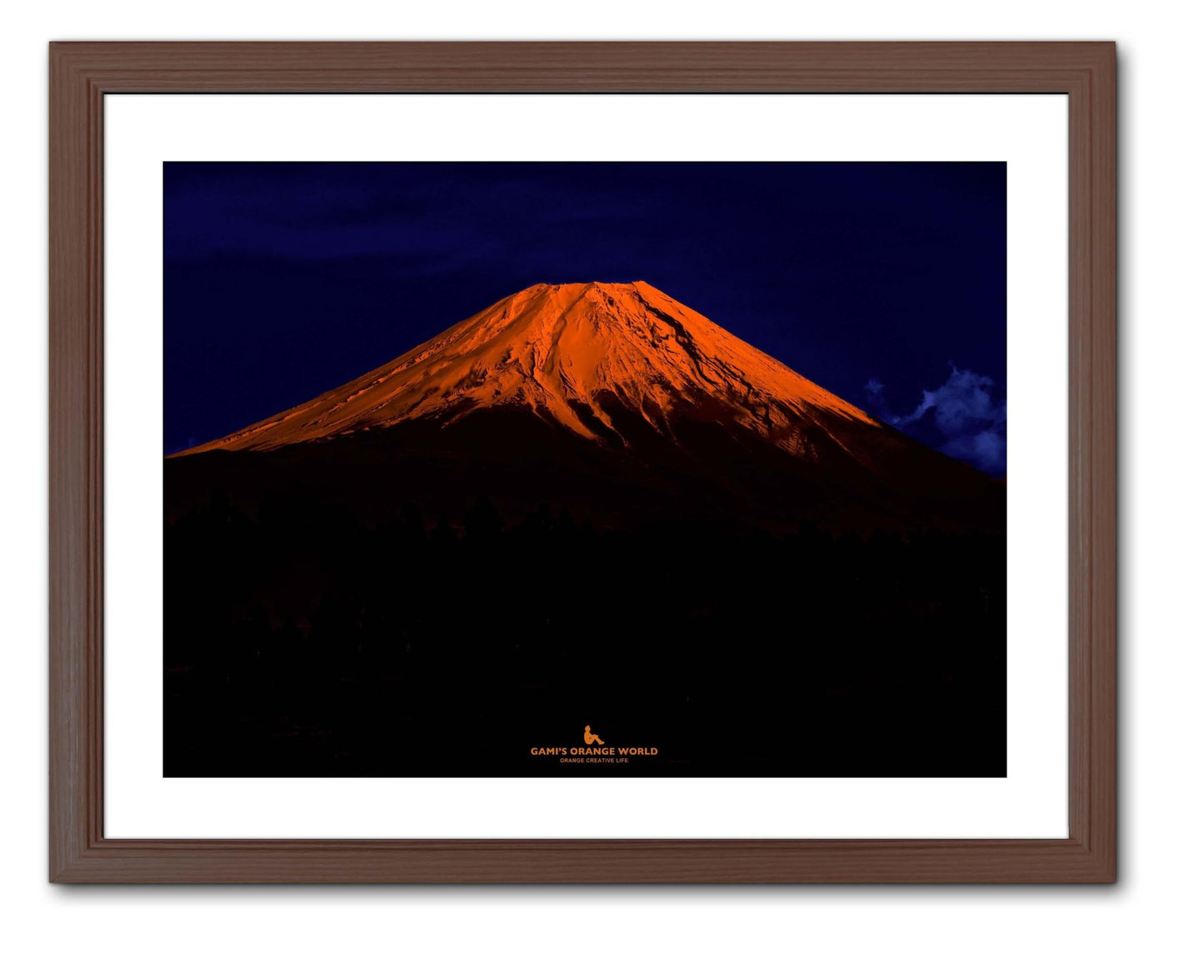 【額付アート写真/A3ノビ】ORANGE FUJI MOUNTAIN(オレンジ富士山) - FROM ARTIST
