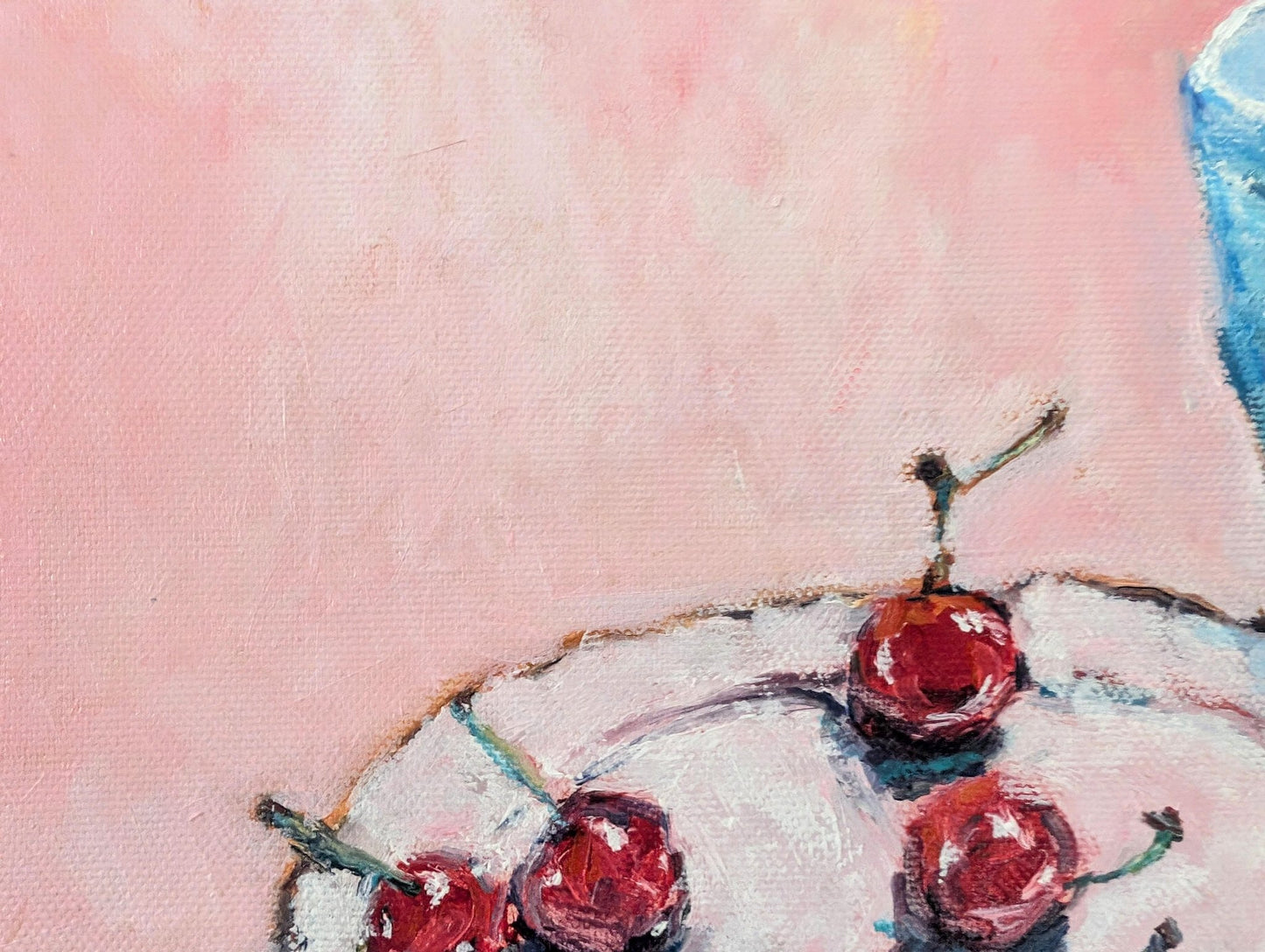 『チェリーとブルーのカップ(Cherries with a blue cup)』 - FROM ARTIST