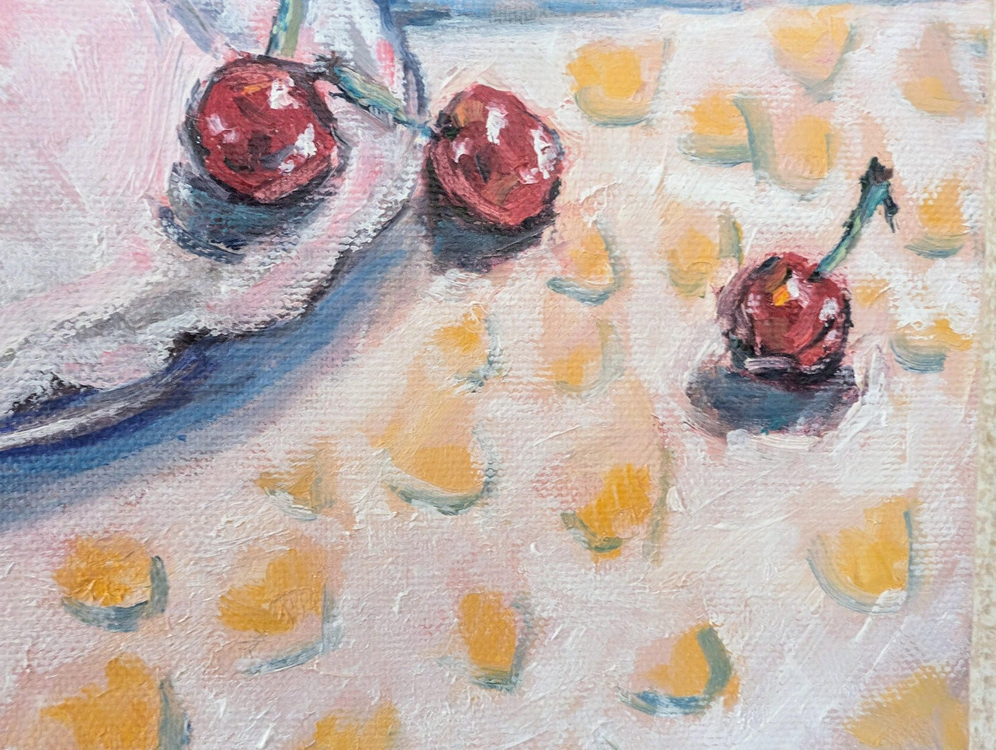 『チェリーとブルーのカップ(Cherries with a blue cup)』 - FROM ARTIST