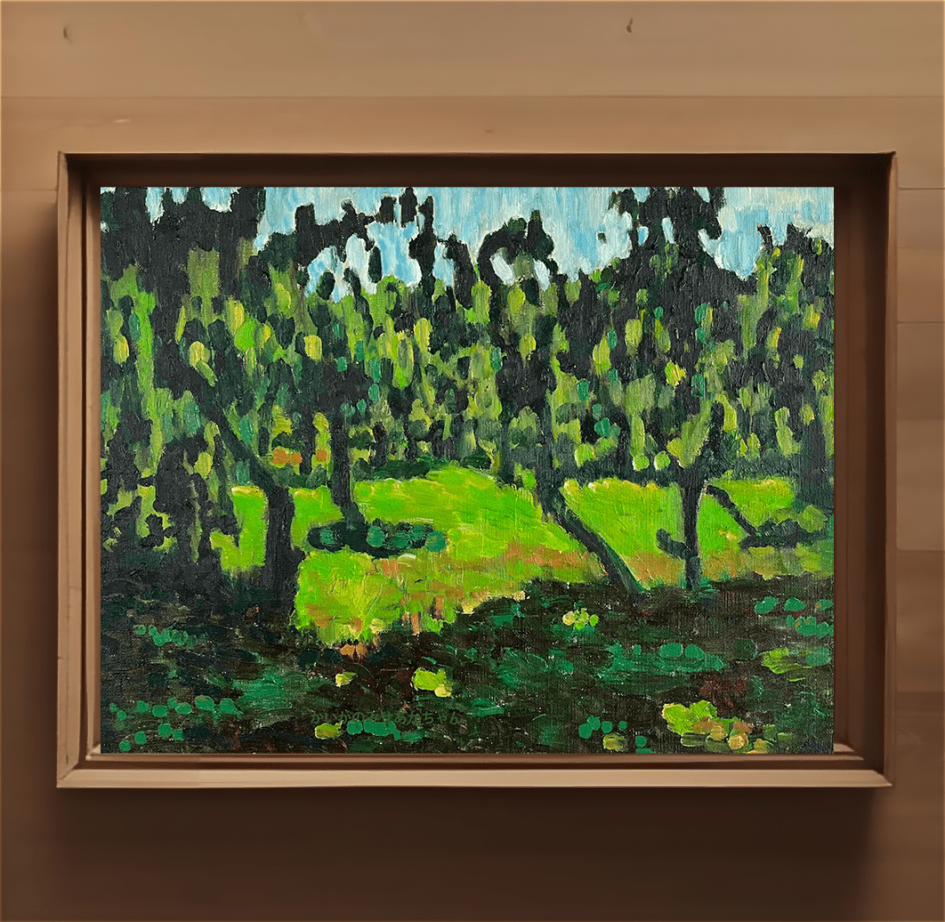 原画・油彩「木々」絵画・F6(32×41㎝)アート・キャンバス - FROM ARTIST