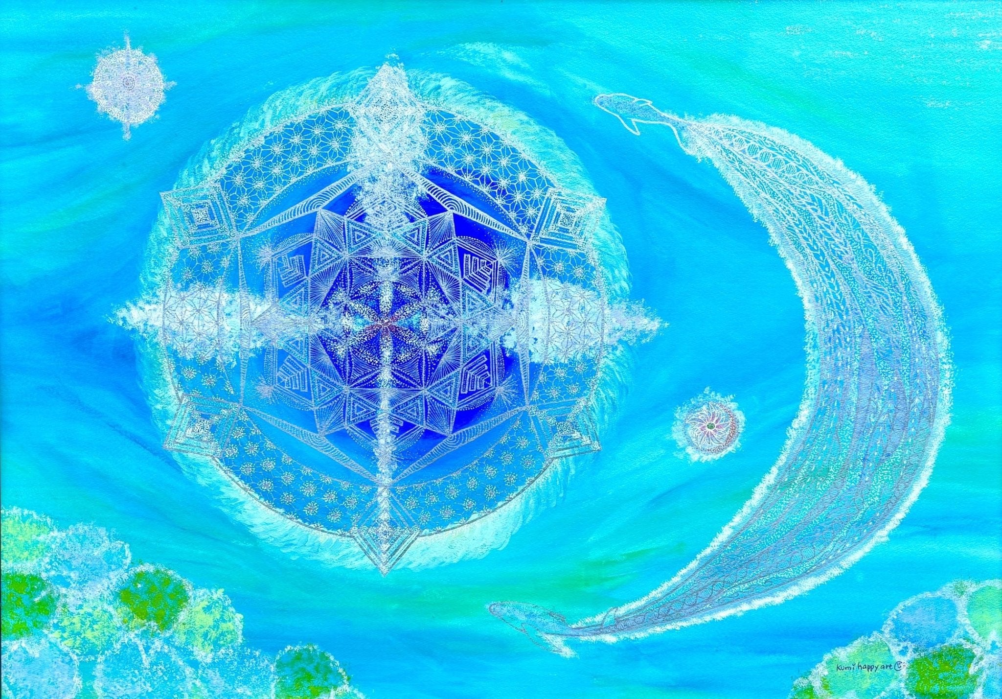 絵画の通販、購入ならFROM ARTIST/作品名：Meditation art : 海/kumi