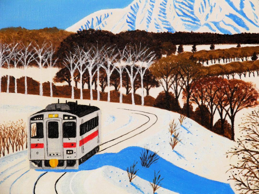 利尻富士 と走る電車 - FROM ARTIST