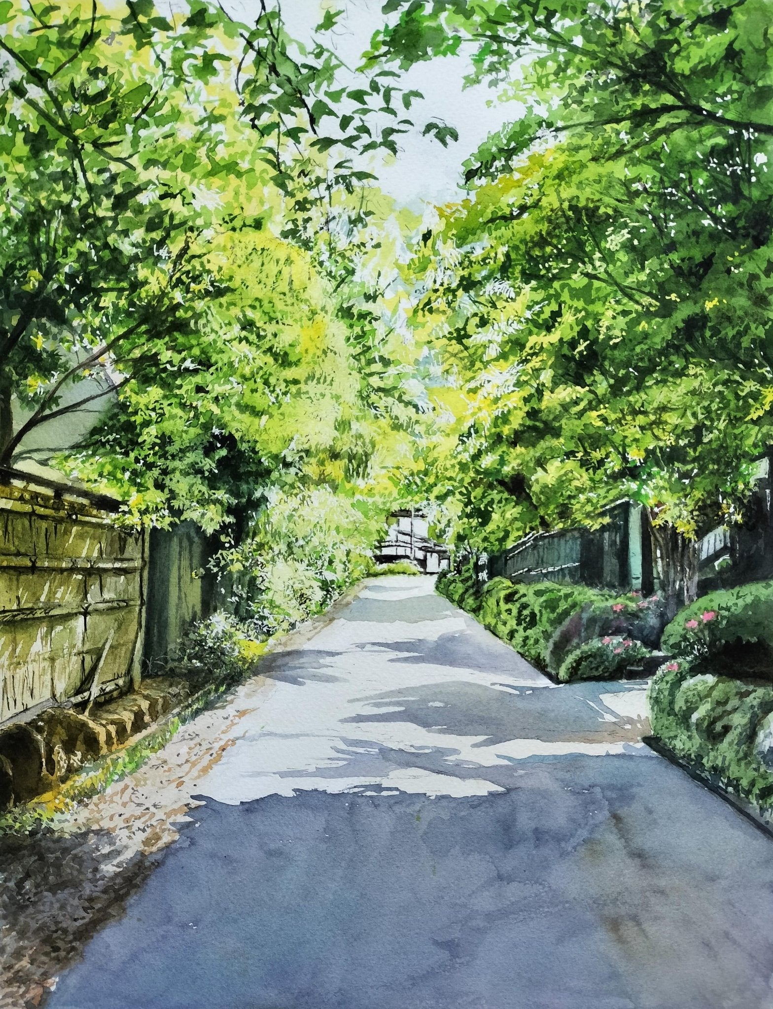 絵画の通販、購入ならFROM ARTIST/作品名：新緑の道/作家名：山崎 香住