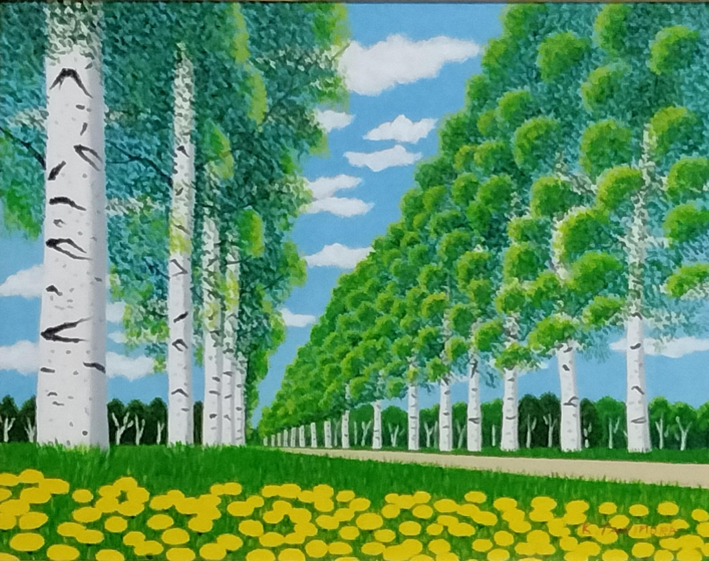 白樺 並木とたんぽぽⅡ - FROM ARTIST