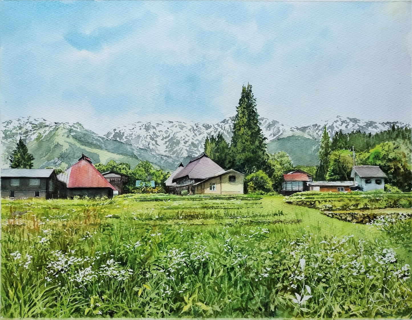 休耕田から残雪望む - FROM ARTIST