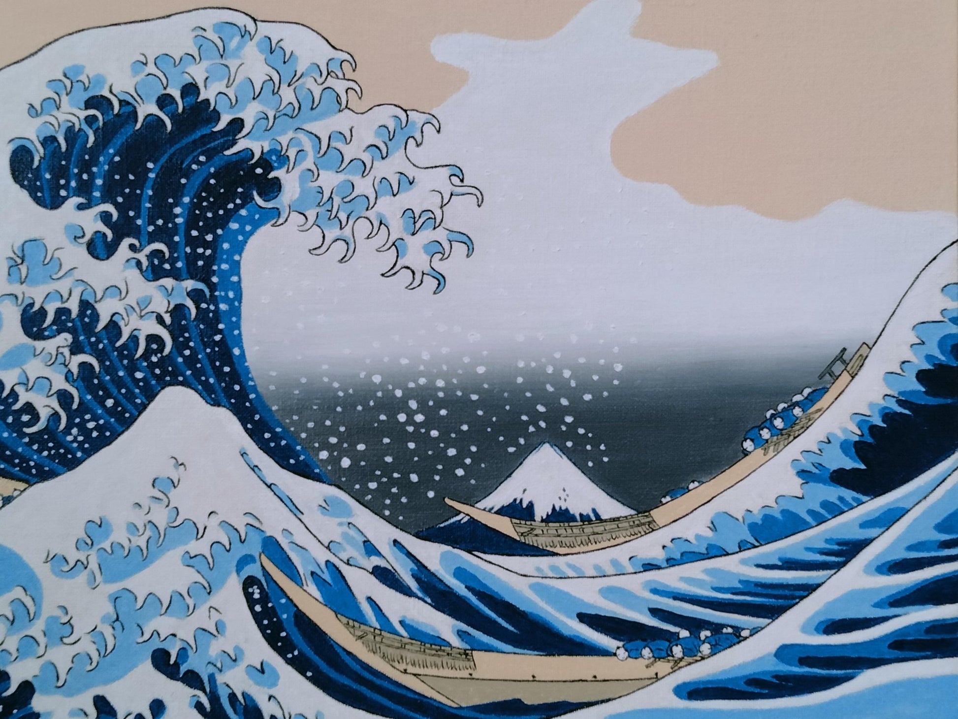 富嶽三十六景 神奈川沖 模写 - FROM ARTIST