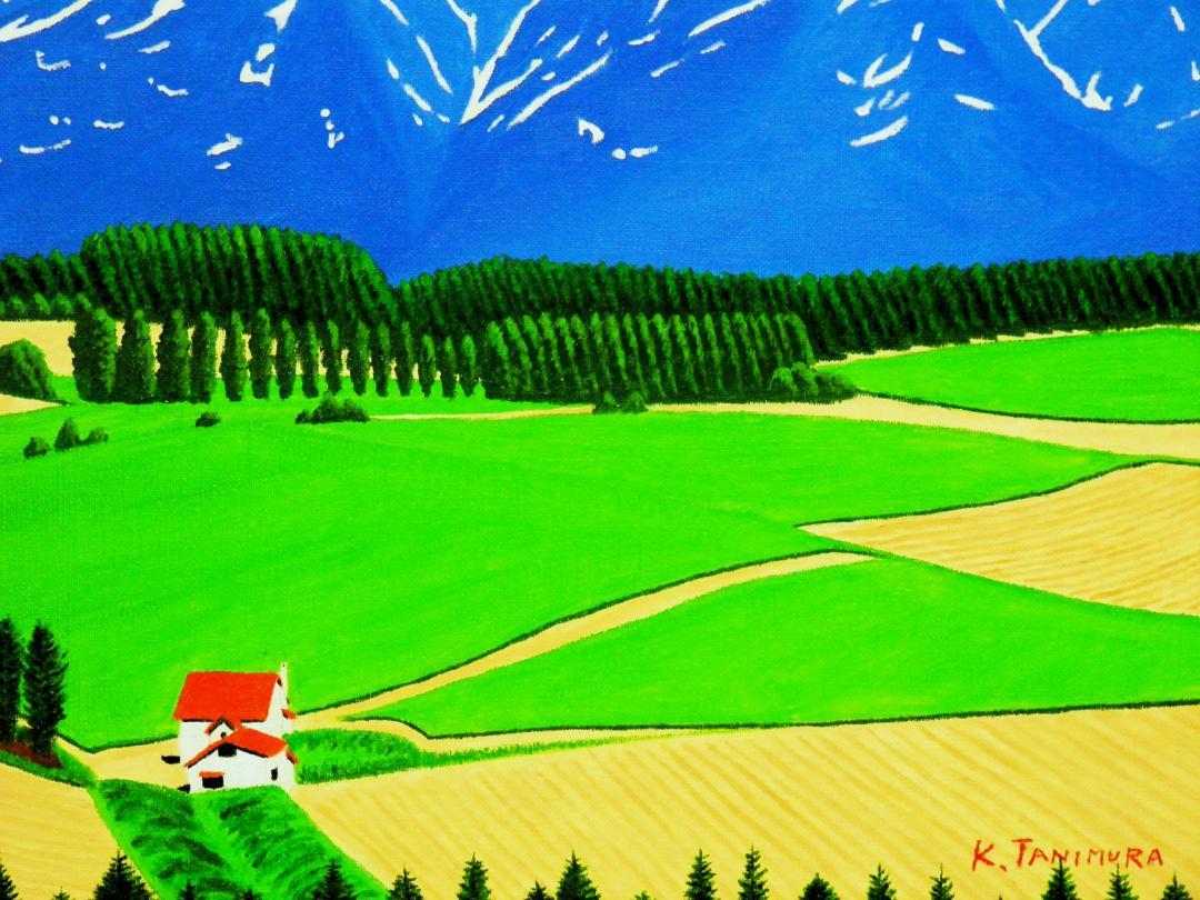 十勝連峰と赤い屋根の家 - FROM ARTIST