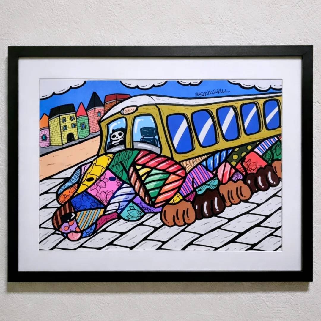 絵画 The dog bus 絵画の通販、購入ならFROM ARTIST/作品名：The dog bus/作家名：morimaru