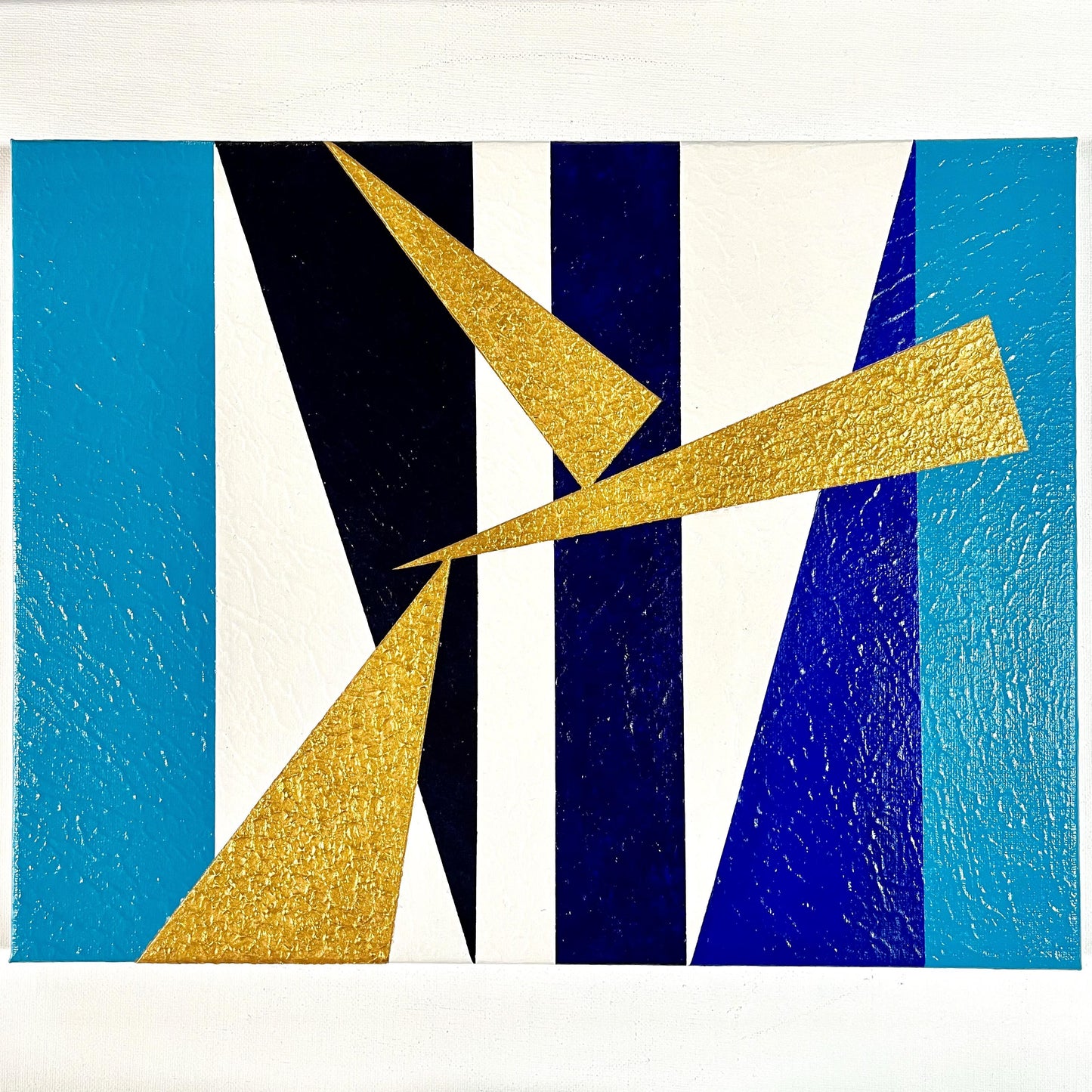 3 triangle (gold-blue) - FROM ARTIST