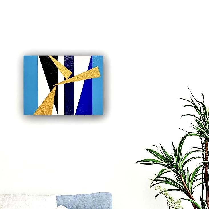 3 triangle (gold-blue) - FROM ARTIST
