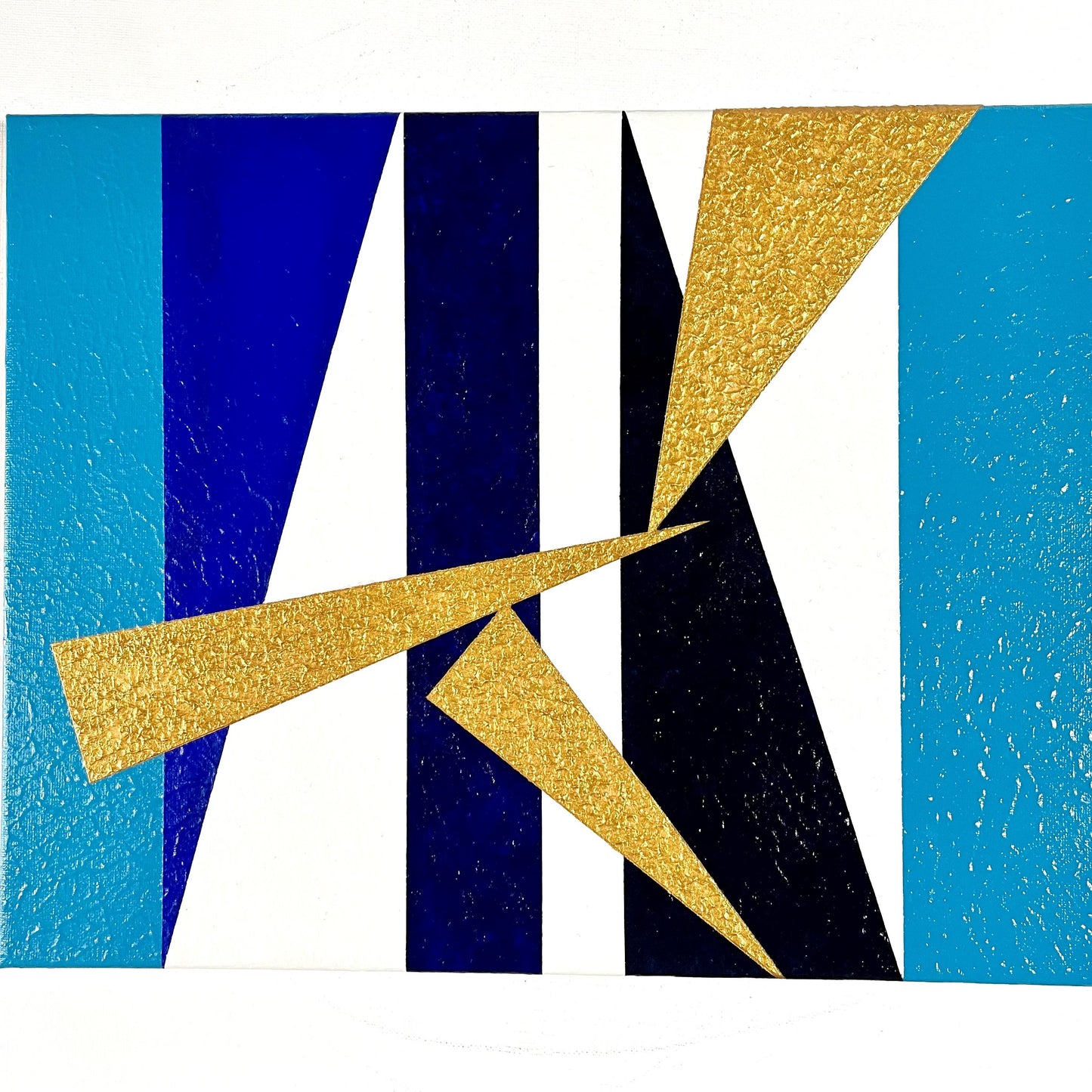 3 triangle (gold-blue) - FROM ARTIST