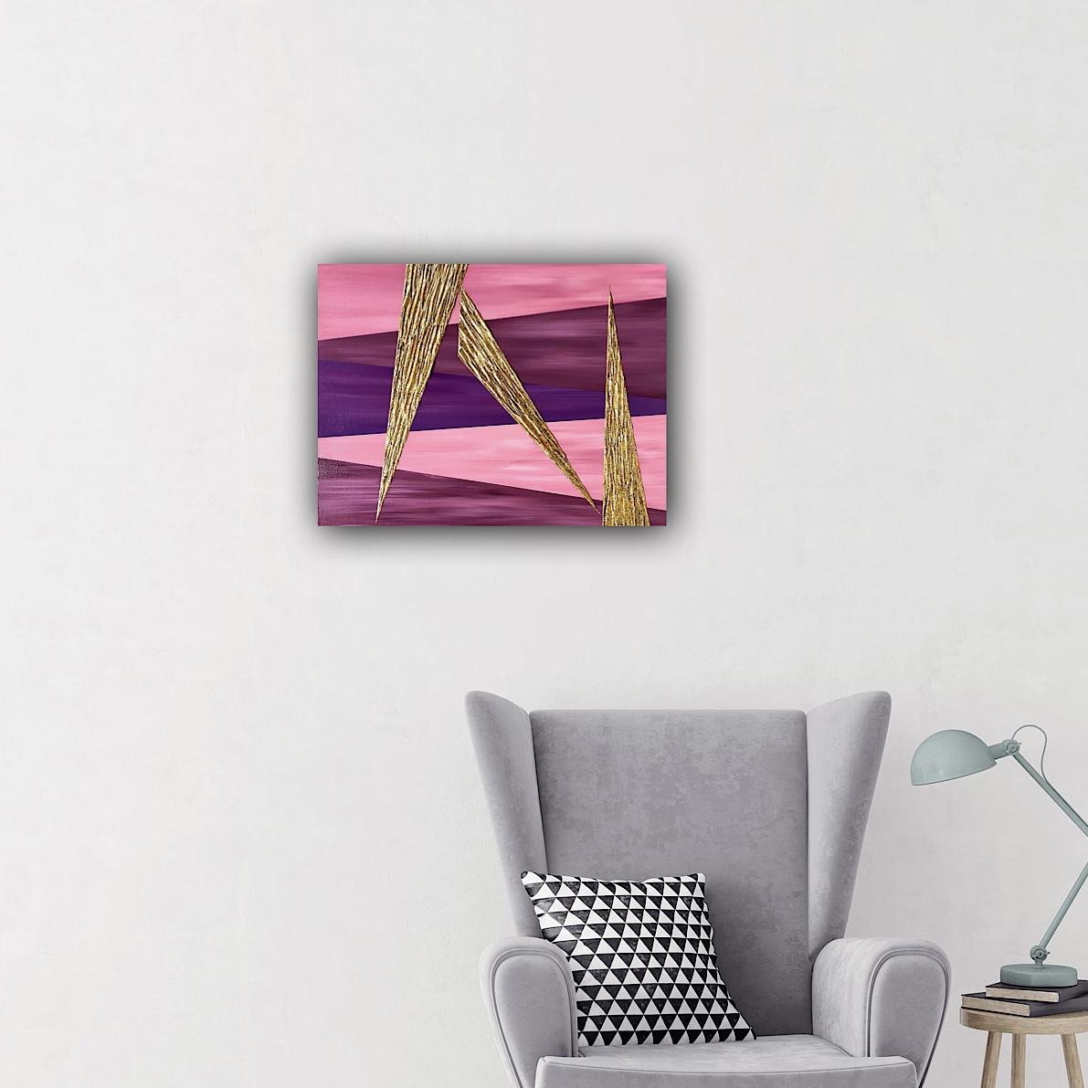 3 triangle (gold-pink) - FROM ARTIST
