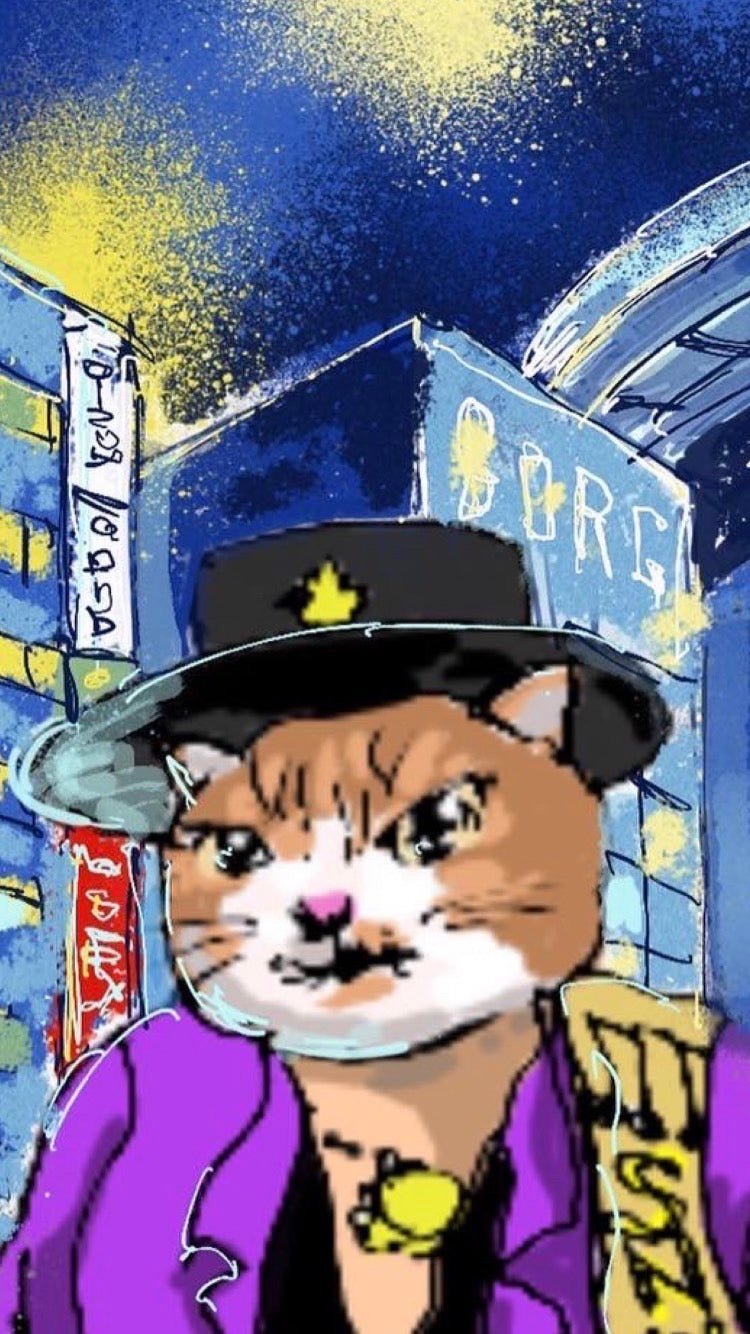Blues cat in the city - FROM ARTIST