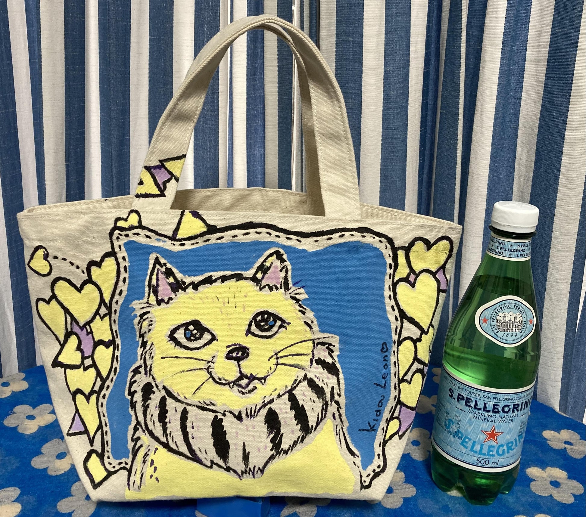 ミニ猫巾着バック(ハート猫) - FROM ARTIST