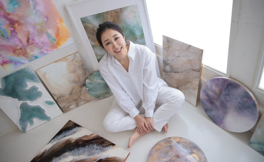 流れる色彩が描く自然との対話──中嶋裕子のアルコールインクアート - FROM ARTIST