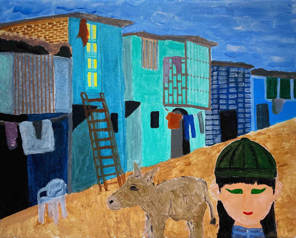 インディオの絵です。手描きのフォークアート 絵画 インディオの絵です。手描きのフォークアート 絵画