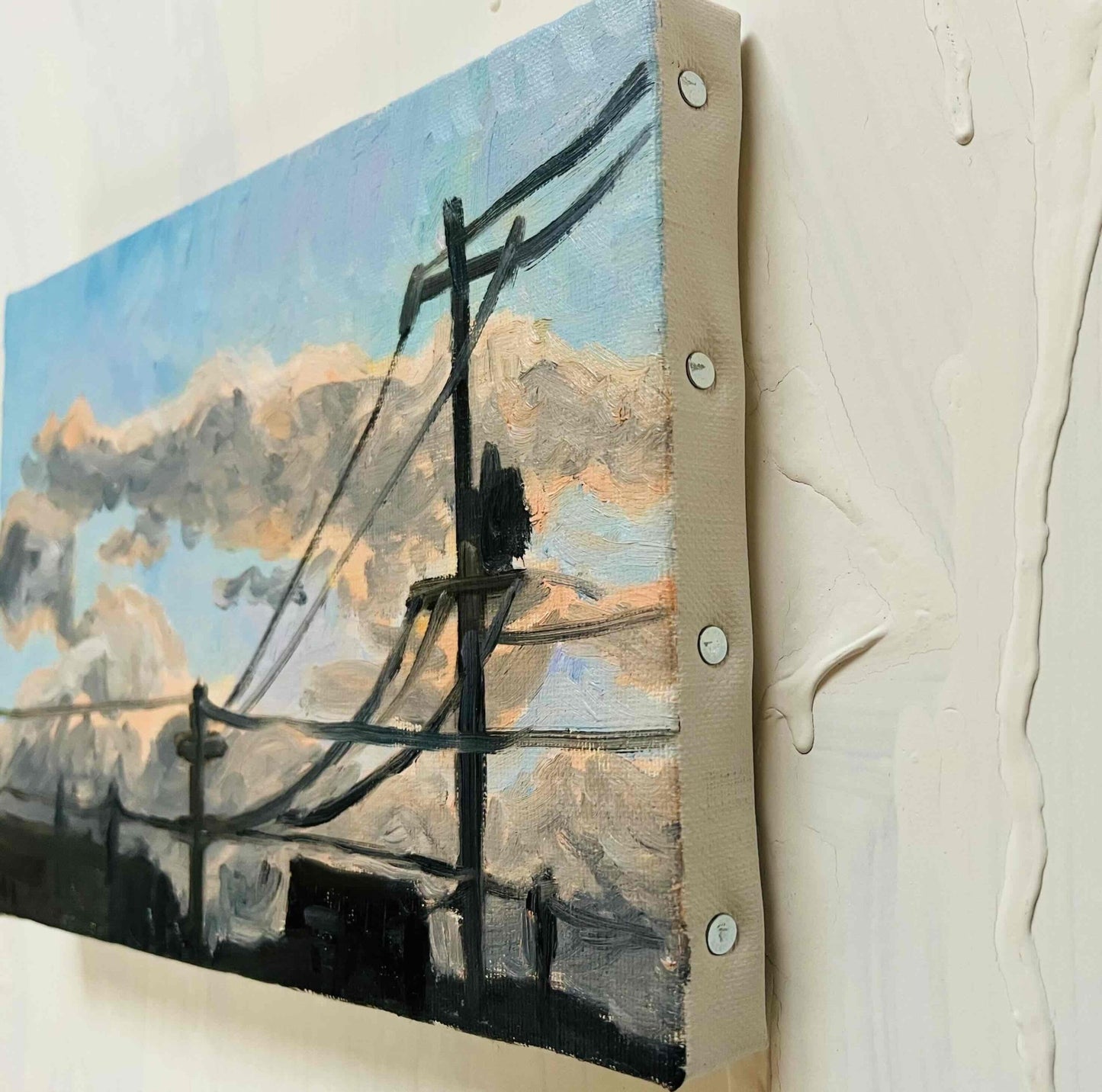 原画・油彩「近所の風景1」絵画・サムホール（16×23㎝）アート・キャンバス - FROM ARTIST