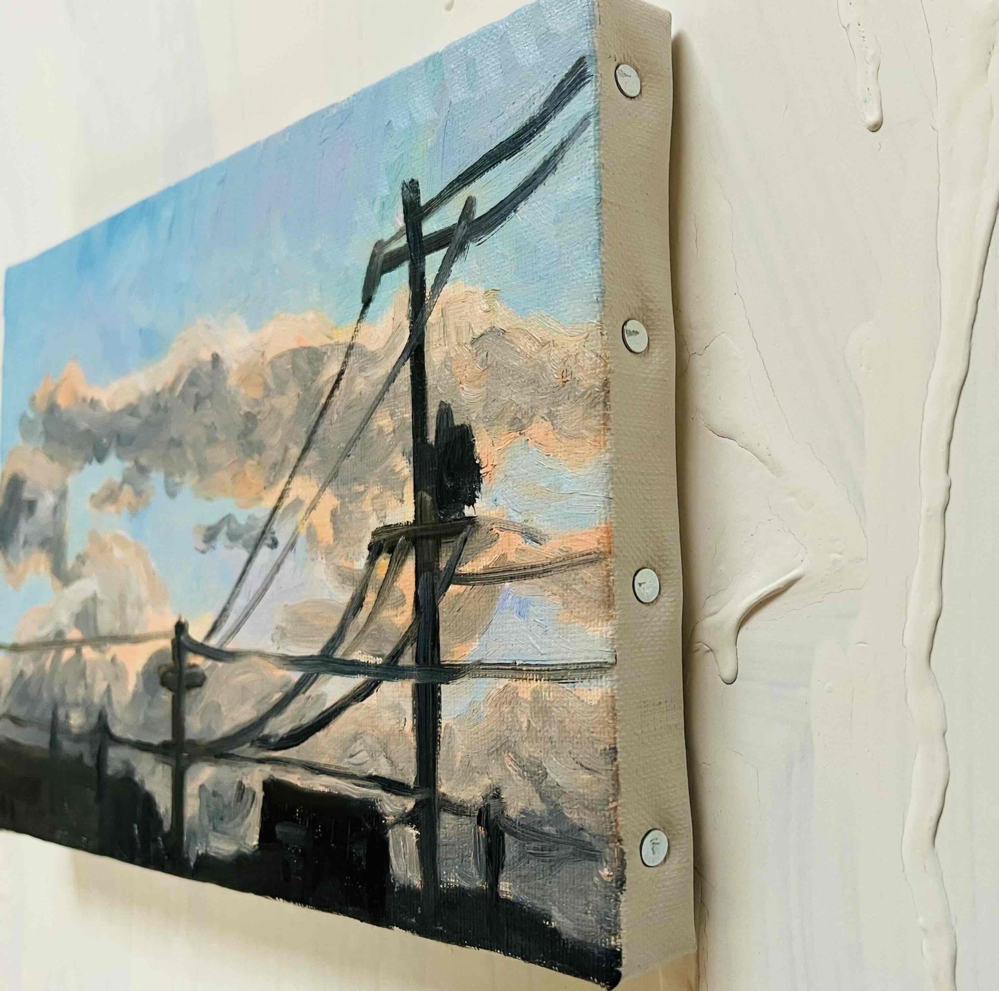 原画・油彩「近所の風景1」絵画・サムホール（16×23㎝）アート・キャンバス - FROM ARTIST