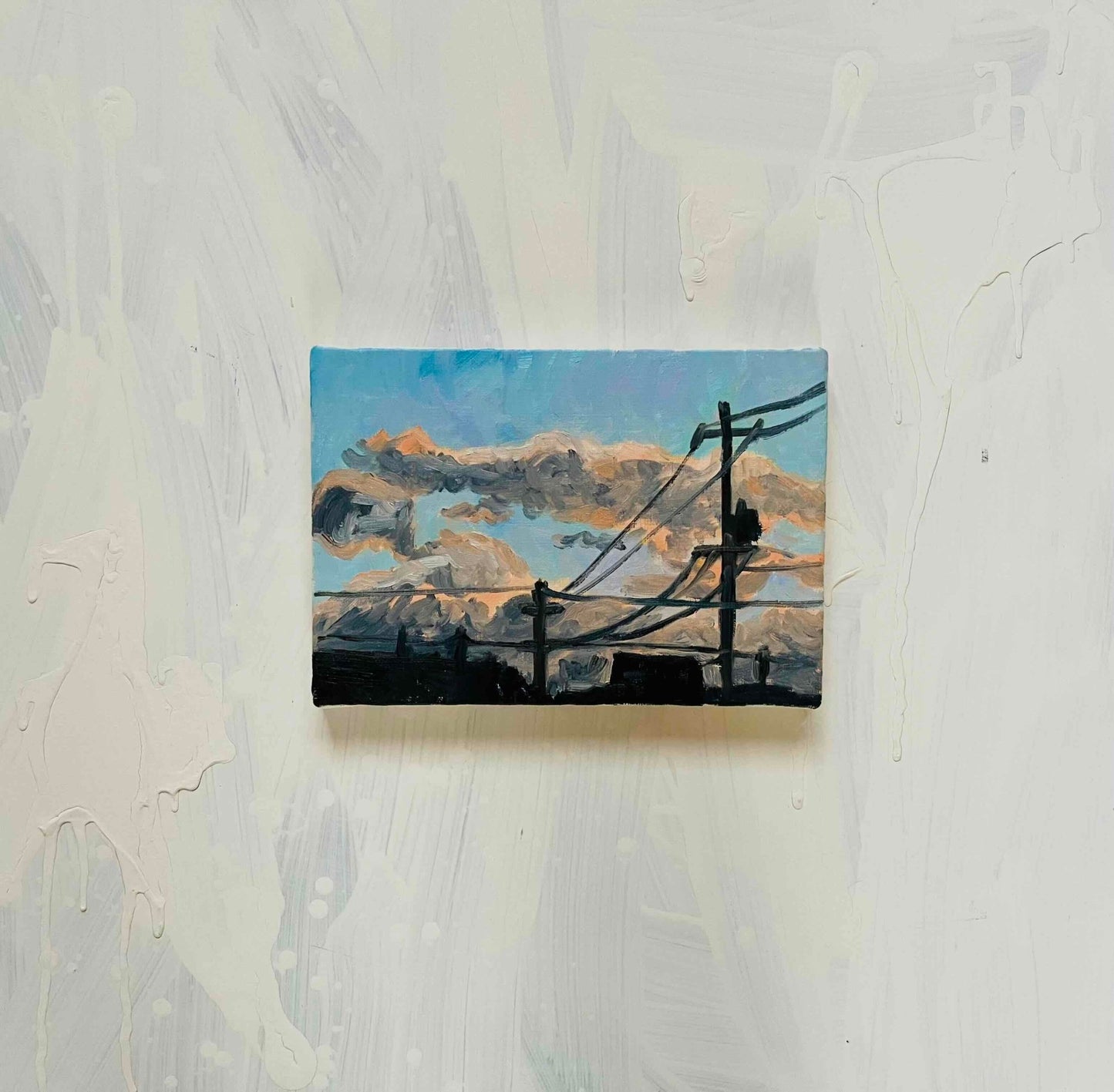 原画・油彩「近所の風景1」絵画・サムホール（16×23㎝）アート・キャンバス - FROM ARTIST