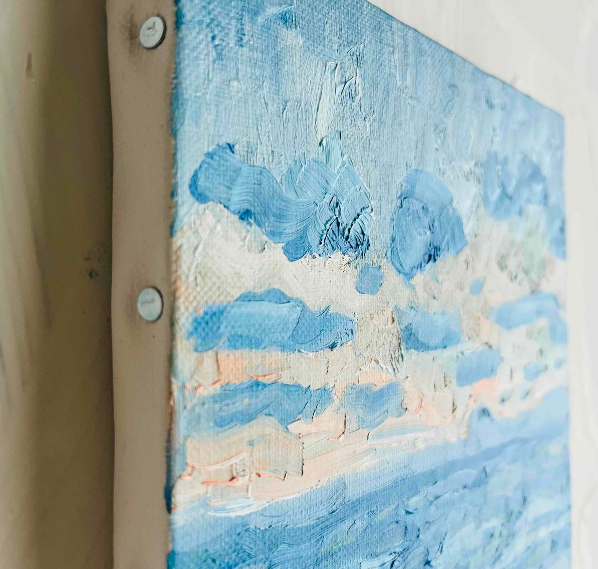 原画・油彩「朝の海６」絵画・サムホール（16×23㎝）・アート・キャンバス - FROM ARTIST