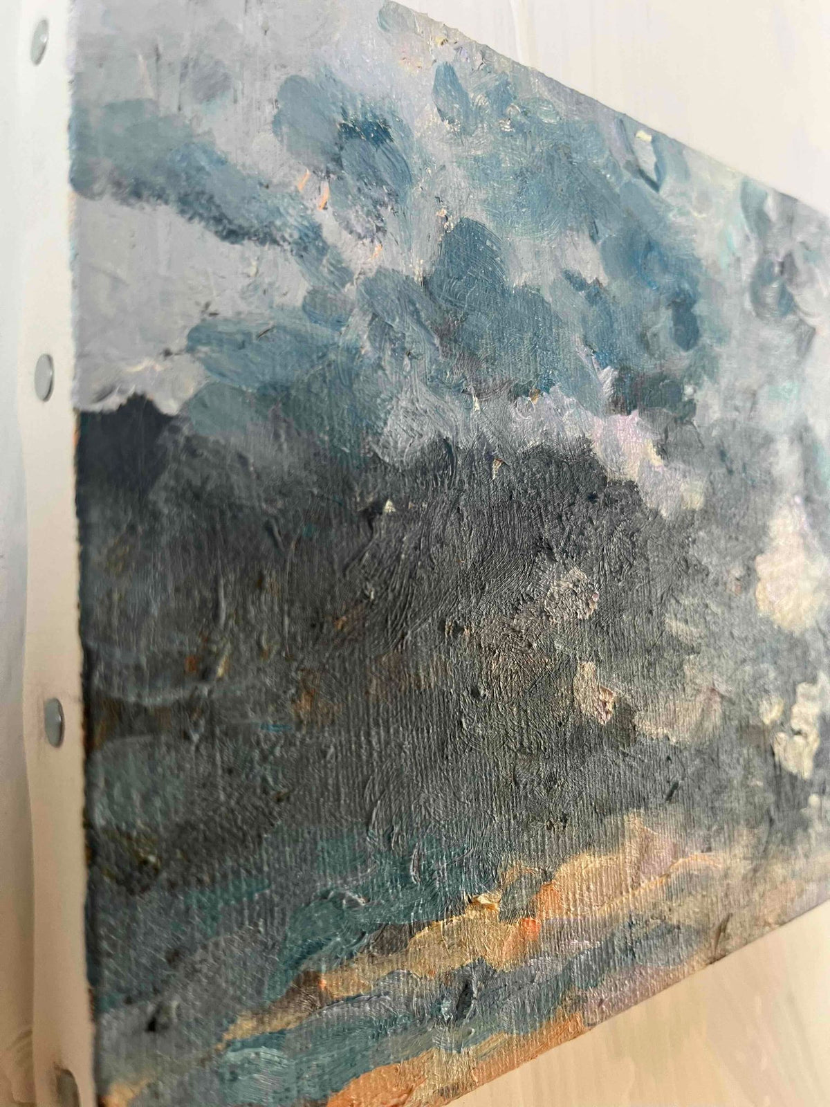 原画　油彩「朝空　20260710」絵画・サムホールサイズ （16×23㎝）アート・キャンバス
