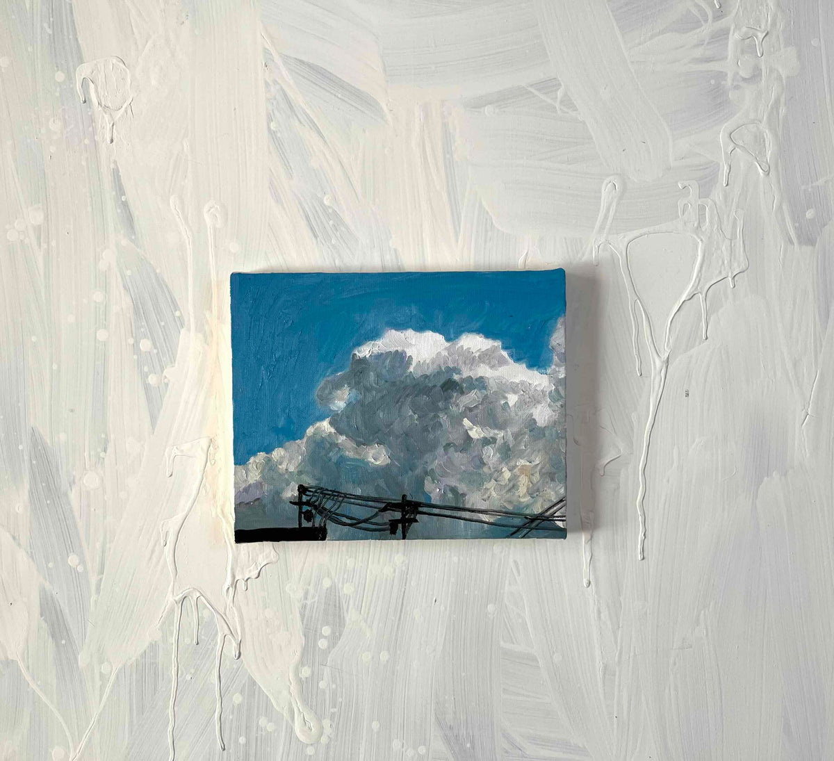 原画・油彩「近所の風景　その2」絵画 ・F3（22×27㎝ ）アート・キャンバス