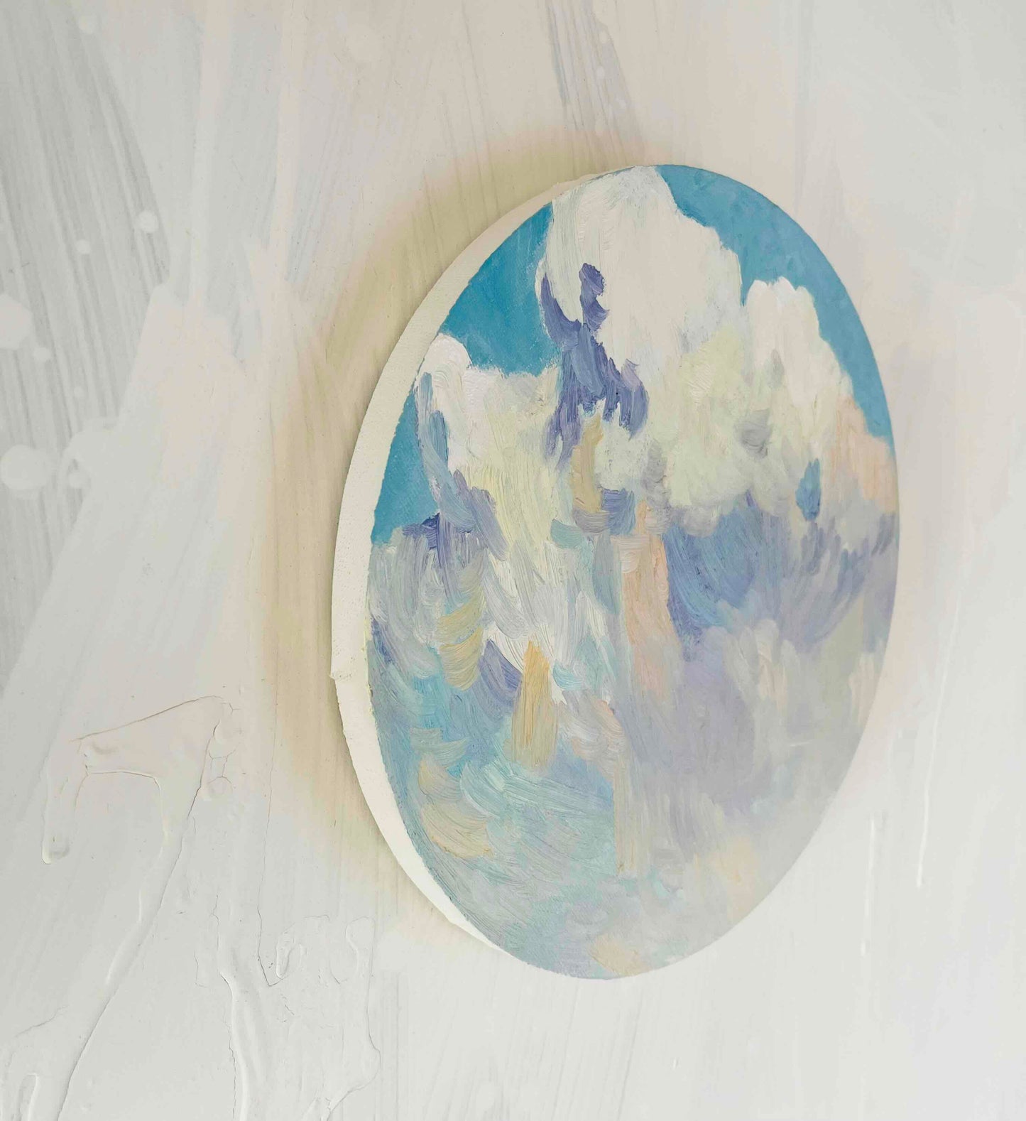 原画・油彩「Genesis」絵画・直径25㎝・アート・丸形キャンバス