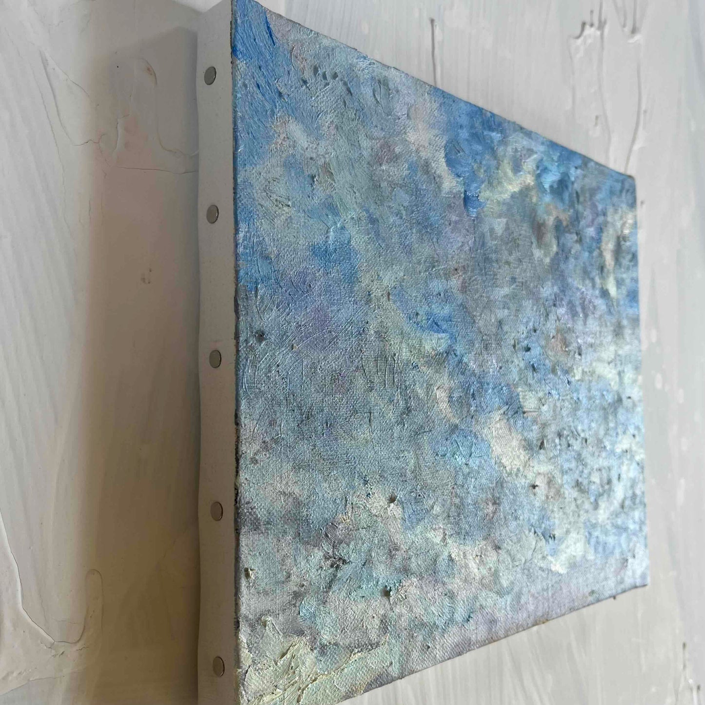 原画　油彩「 朝の空　20260820」絵画・F3（22×27㎝）アート・キャンバス