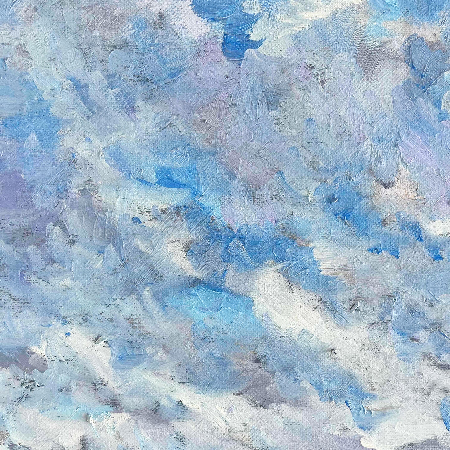 原画　油彩「 朝の空　20260820」絵画・F3（22×27㎝）アート・キャンバス