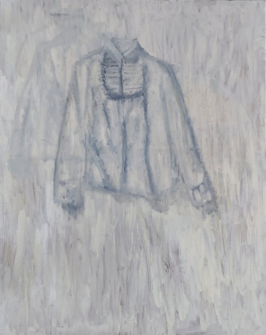 原画・油彩「白いブラウス」絵画・F30（73×91㎝）アート・キャンバス