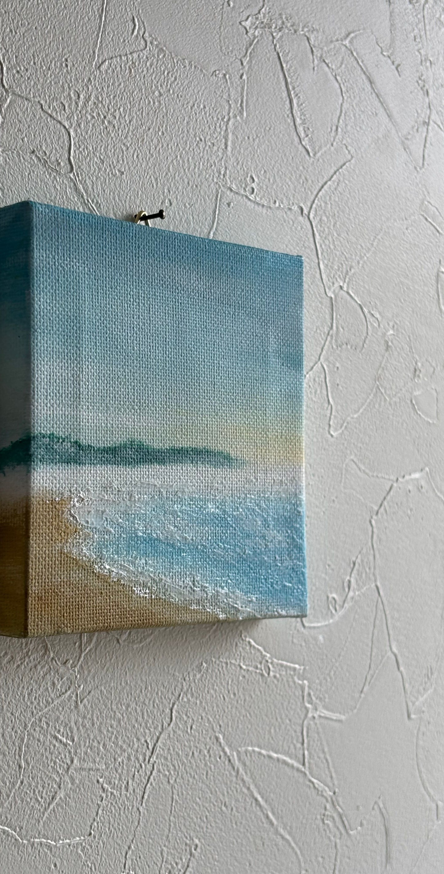 朝の海辺