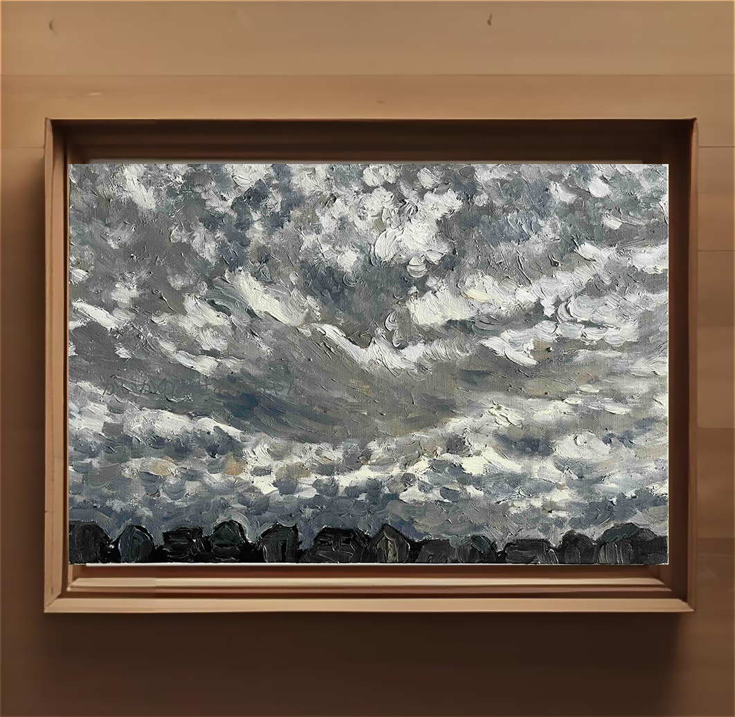 原画・油彩 「近所の風景　20269」 絵画・ P6（27×41cm ）アート・ キャンバス