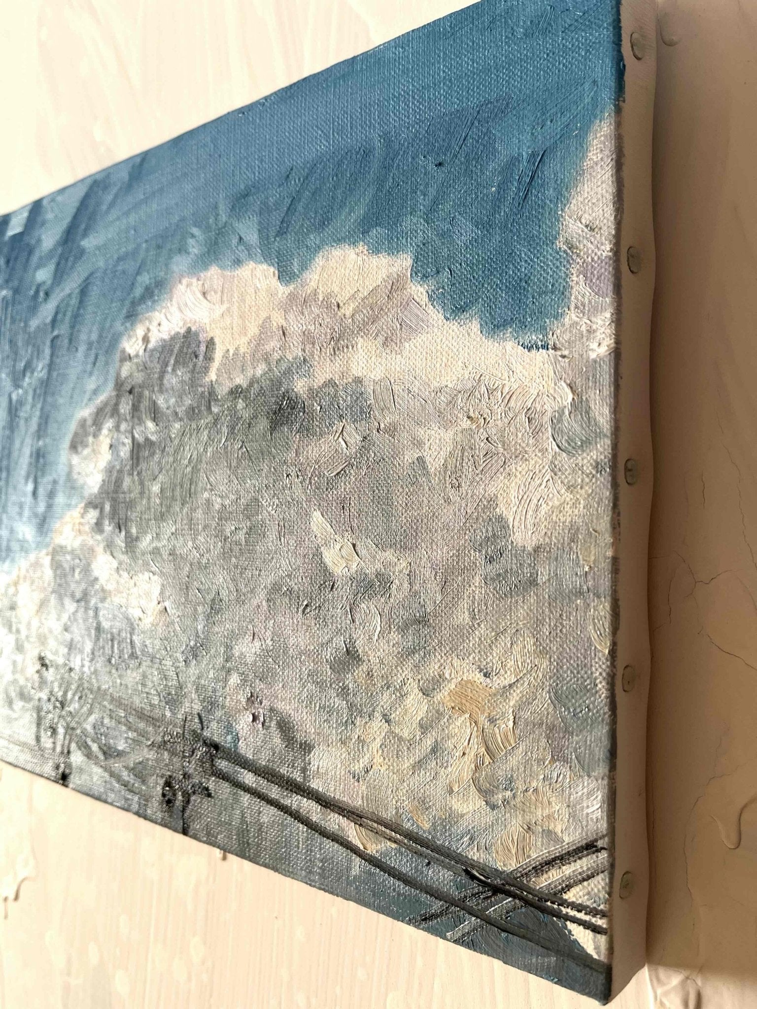 原画・油彩「近所の風景 その2」絵画 ・F3（22×27㎝ ）アート