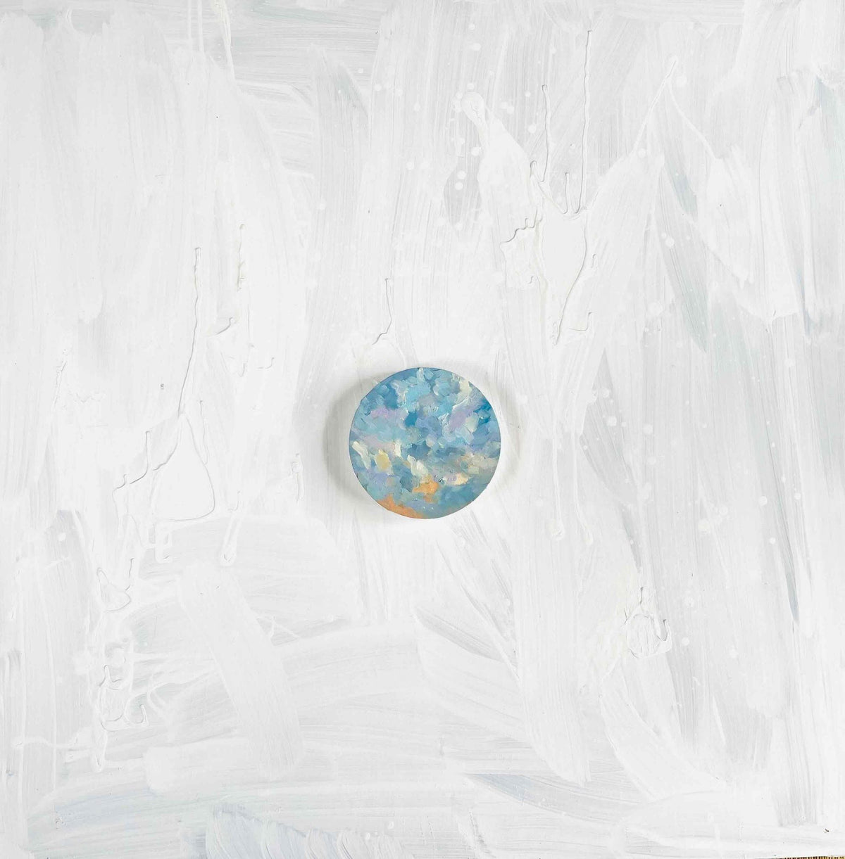 原画・油彩 『 朝空　20260711』絵画・ 直径15cm・アート・丸形キャンバス - FROM ARTIST