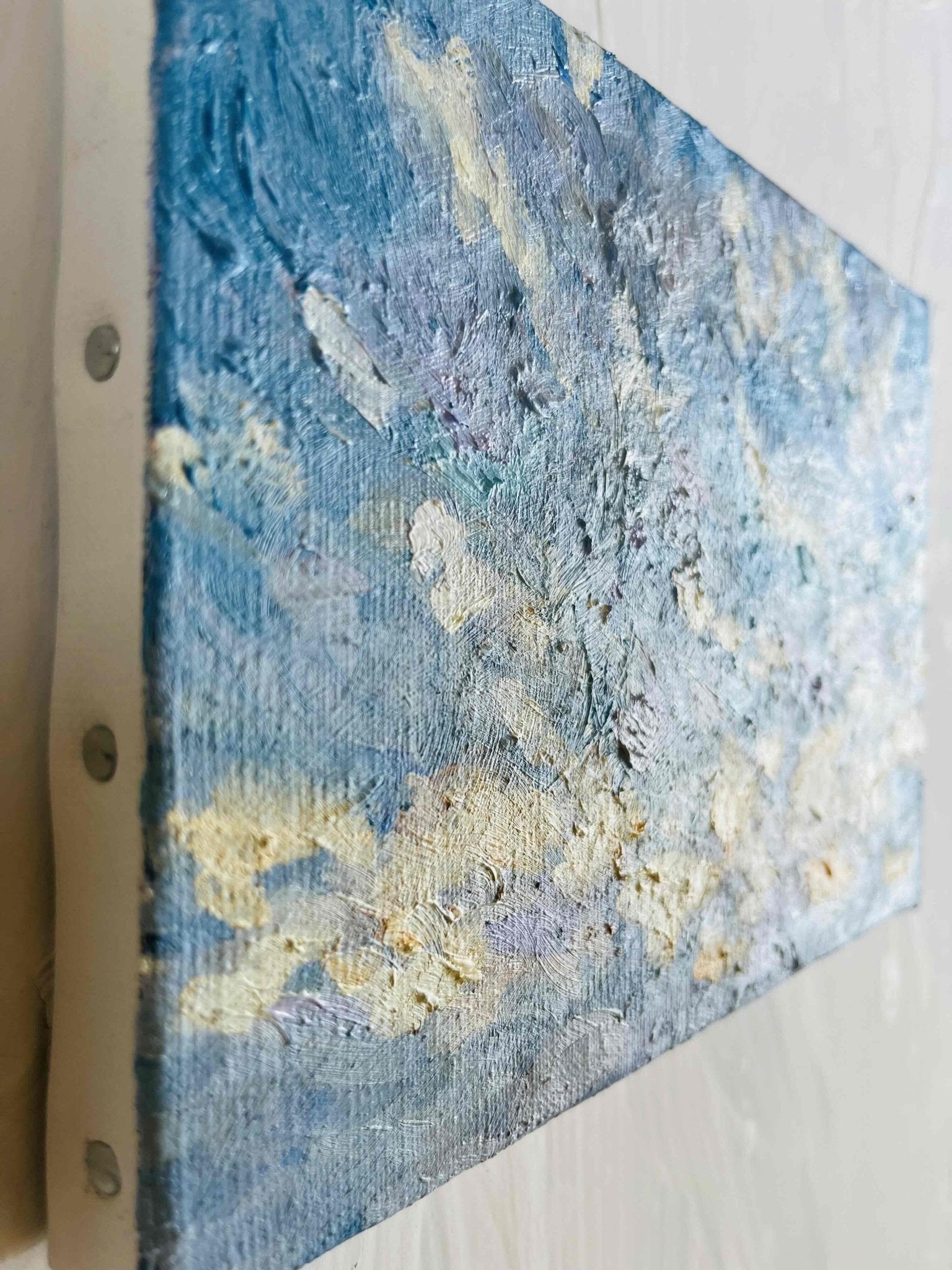 原画　油彩「朝空　20260714」絵画・サムホールサイズ （16×23㎝）アート・キャンバス - FROM ARTIST