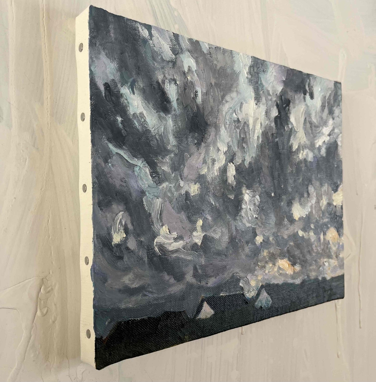 原画・油彩「近所の風景　空　20262」絵画 ・F3（22×27㎝）アート・キャンバス - FROM ARTIST