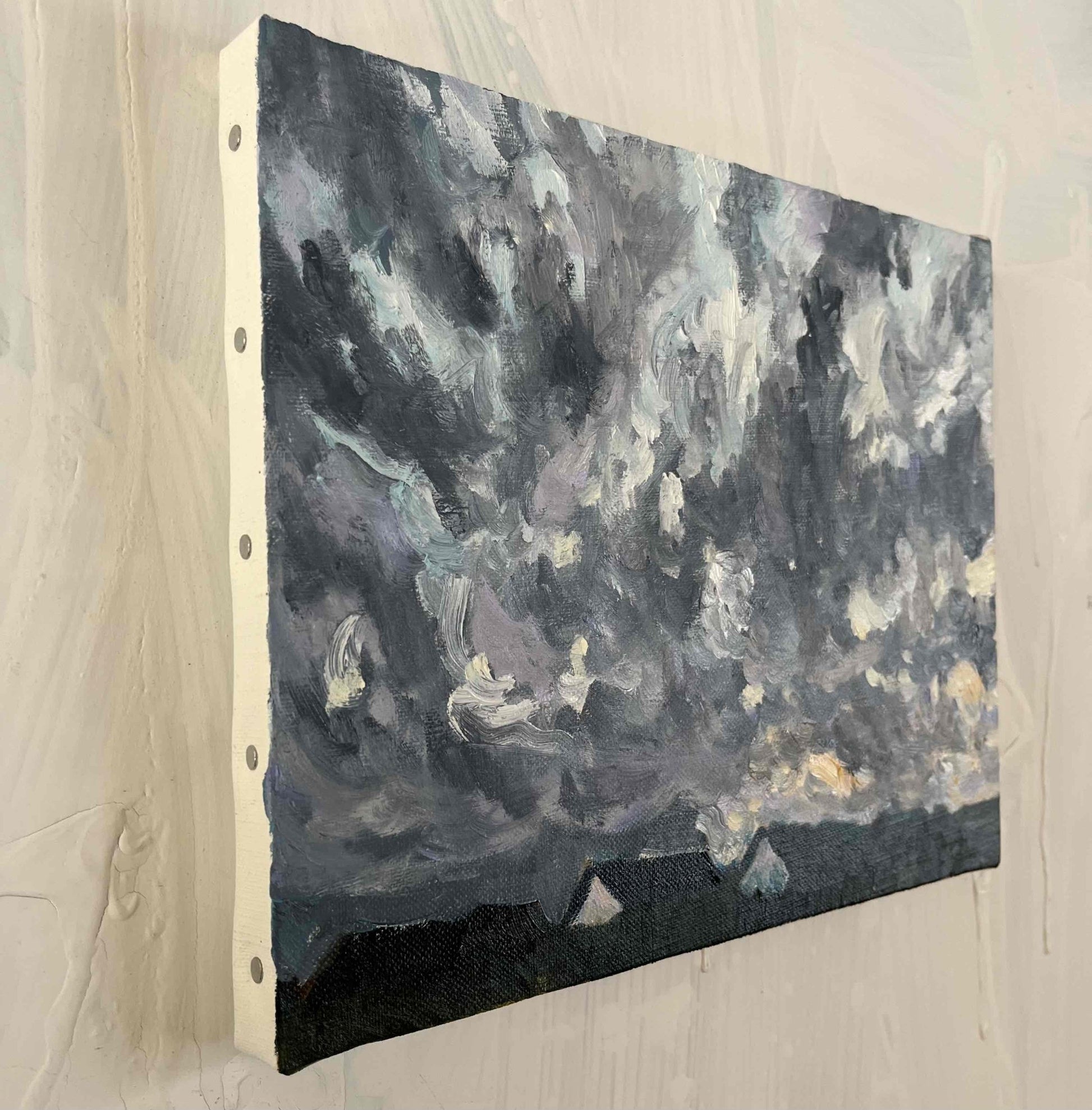 原画・油彩「近所の風景　空　20262」絵画 ・F3（22×27㎝）アート・キャンバス - FROM ARTIST