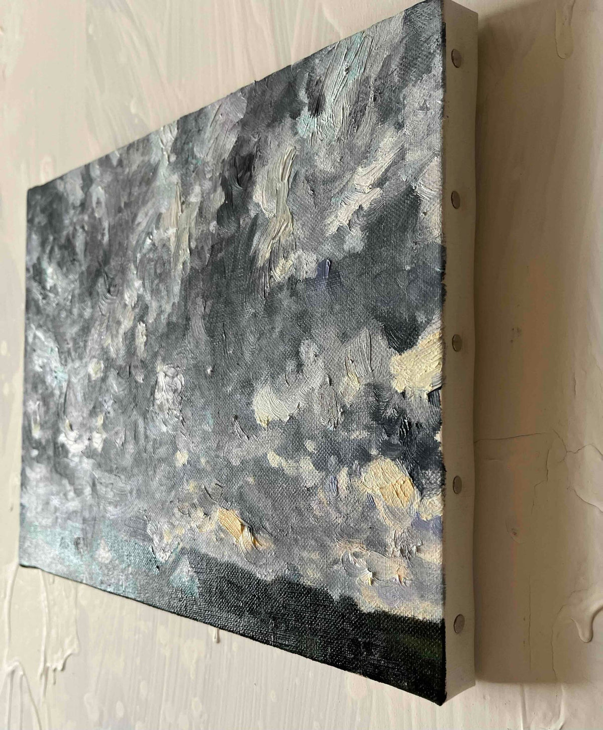 原画・油彩「近所の風景　空　20262」絵画 ・F3（22×27㎝）アート・キャンバス - FROM ARTIST