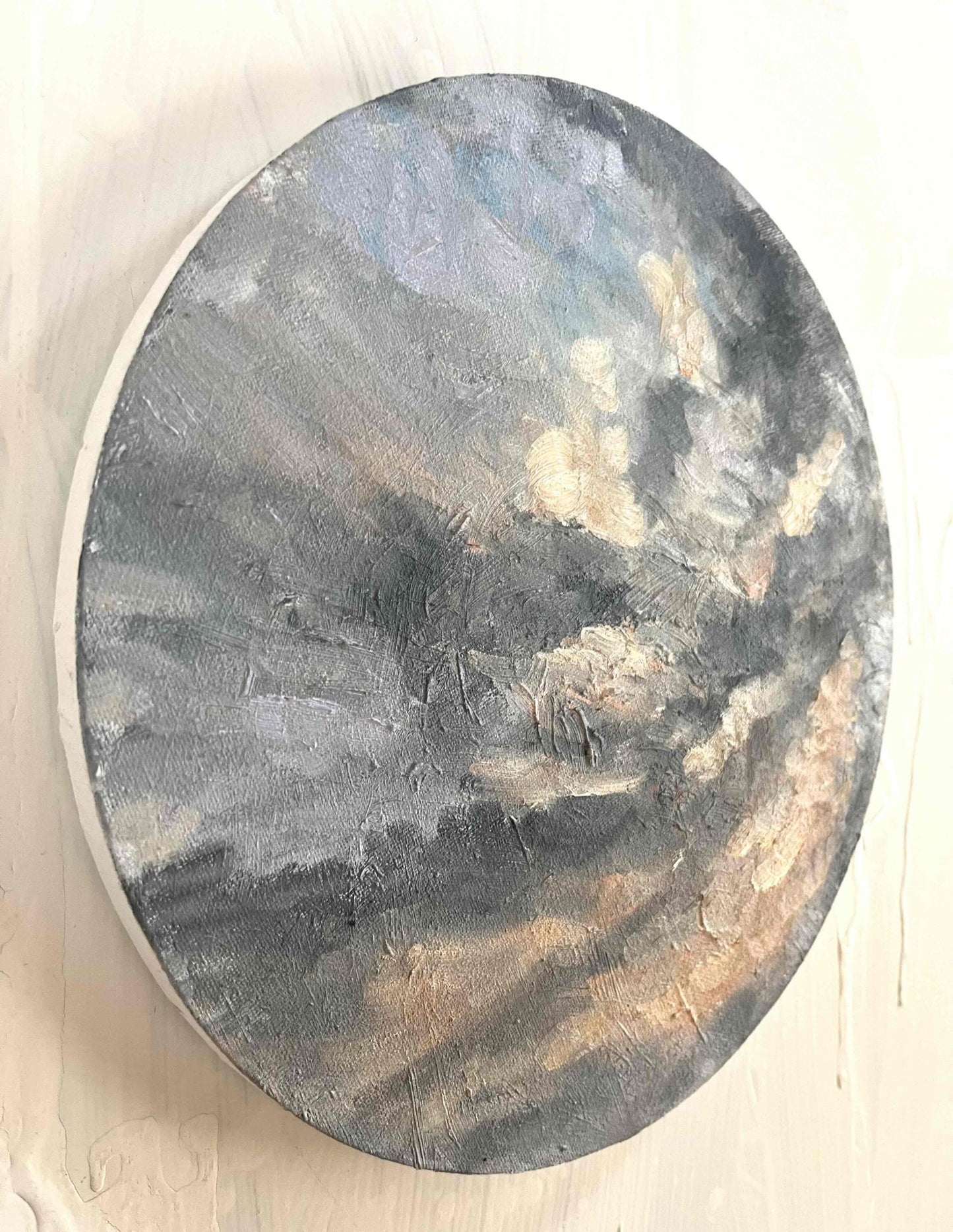 油彩・原画 『空　20265』絵画 ・直径30cm 丸形・アート・キャンバス - FROM ARTIST