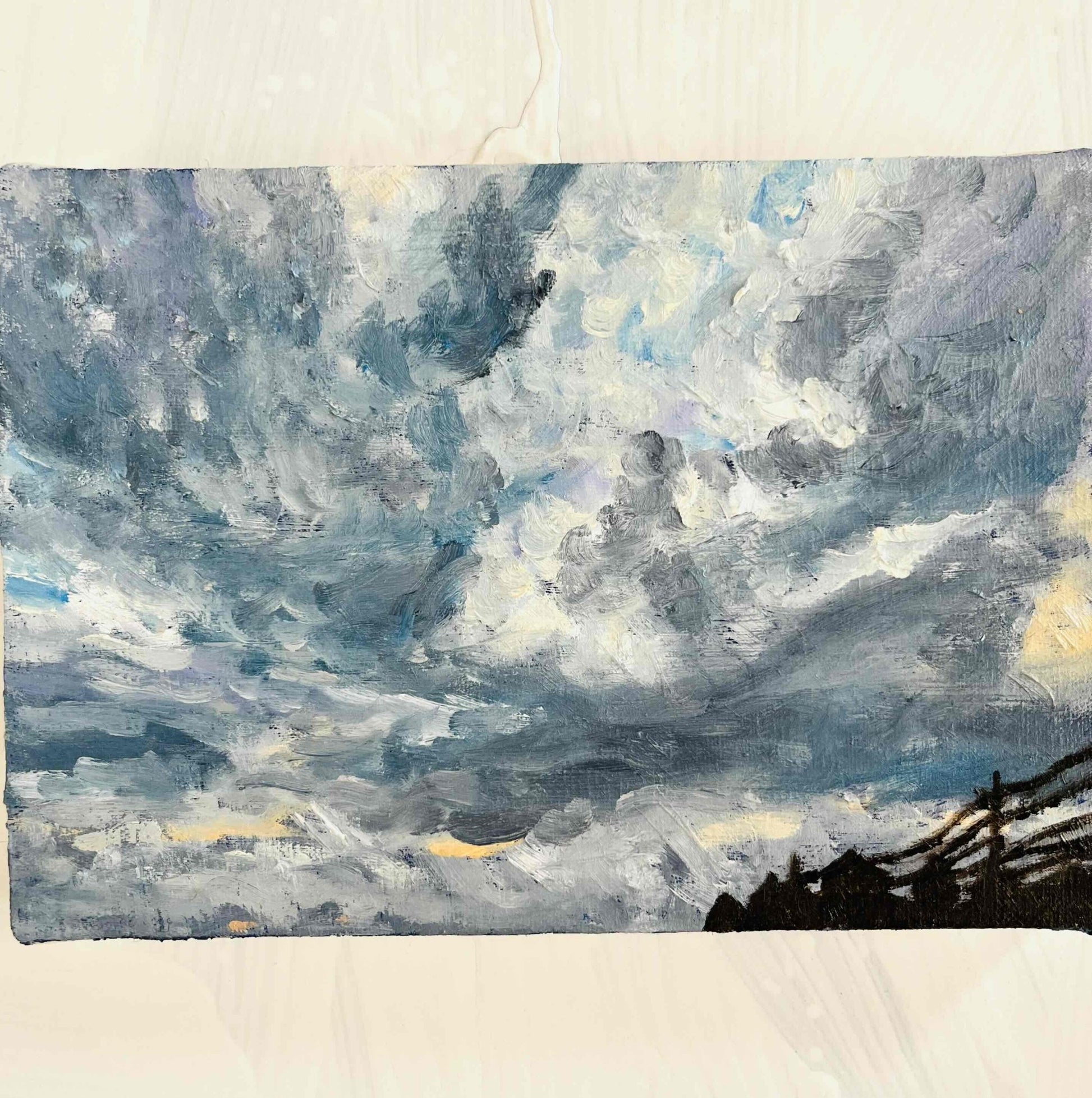 原画・油彩「近所の風景　20265」絵画・サムホール（16×23㎝）アート・キャンバス - FROM ARTIST