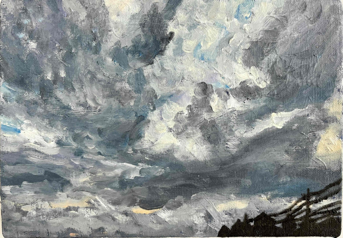 原画・油彩「近所の風景　20265」絵画・サムホール（16×23㎝）アート・キャンバス - FROM ARTIST