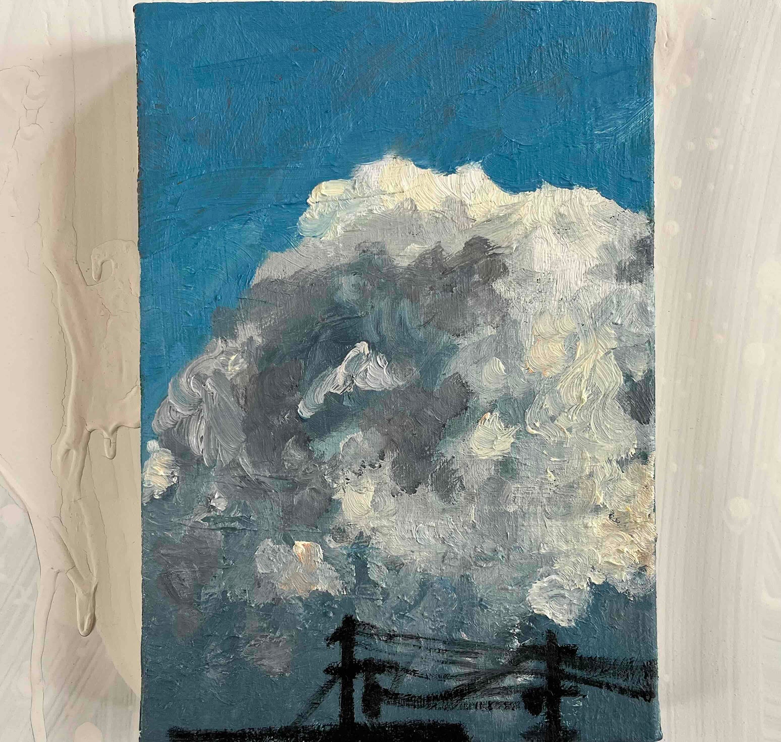原画・油彩「近所の風景　20266」絵画・サムホールサイズ （16×23㎝）アート・キャンバス - FROM ARTIST