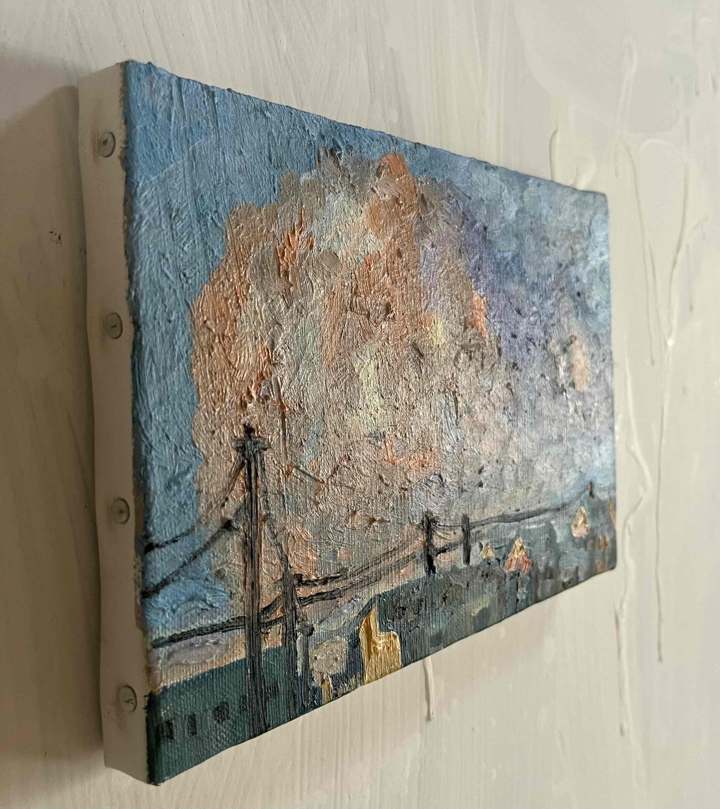 原画・油彩「朝の風景　2026613」絵画・サムホール （16×23㎝）アート・キャンバス - FROM ARTIST