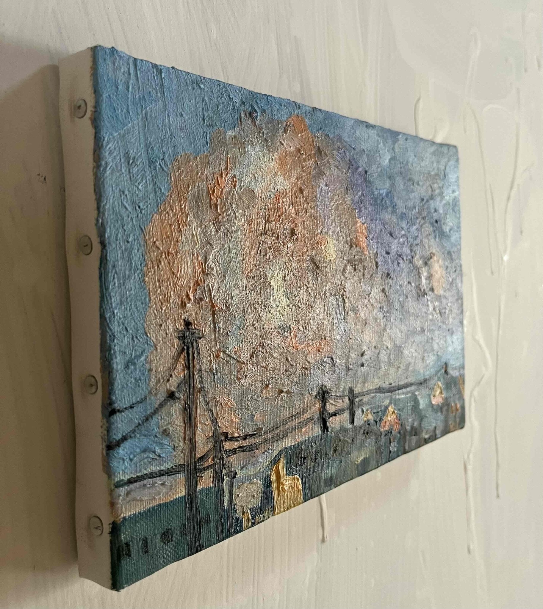 原画・油彩「朝の風景　2026613」絵画・サムホール （16×23㎝）アート・キャンバス - FROM ARTIST