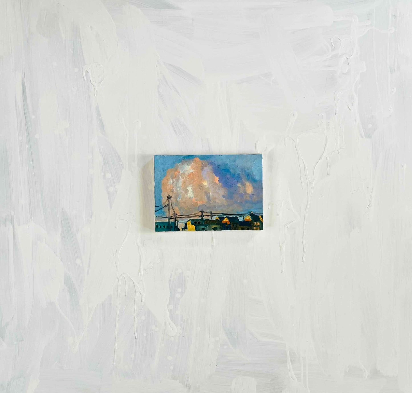 原画・油彩「朝の風景　2026613」絵画・サムホール （16×23㎝）アート・キャンバス - FROM ARTIST