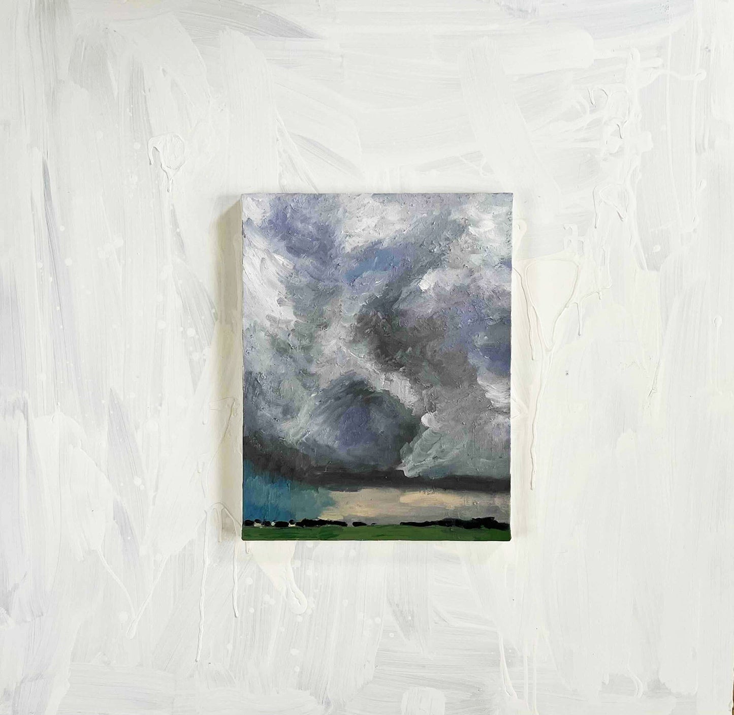 原画・油彩「田園と空　2026613」絵画 F6（32×41㎝）アート・キャンバス - FROM ARTIST
